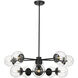 Avell 10 Light 36 inch Matte Black Chandelier Ceiling Light
